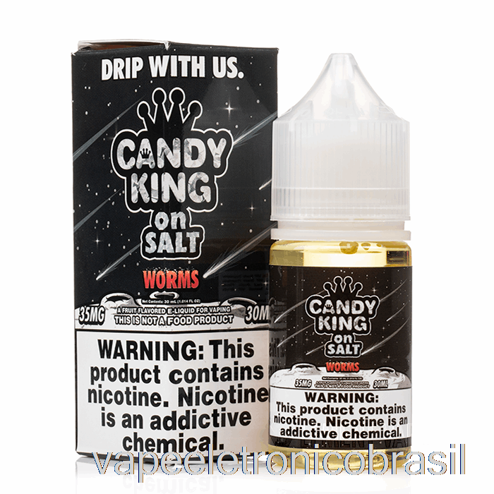 Vape Eletrônico Worms - Candy King On Salt - 30ml 35mg